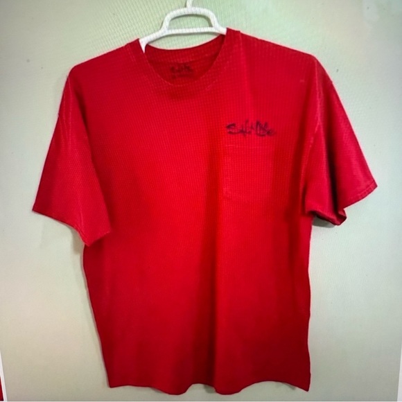 Salt Life Bold Red Tee with Pocket - Picture 2 of 5